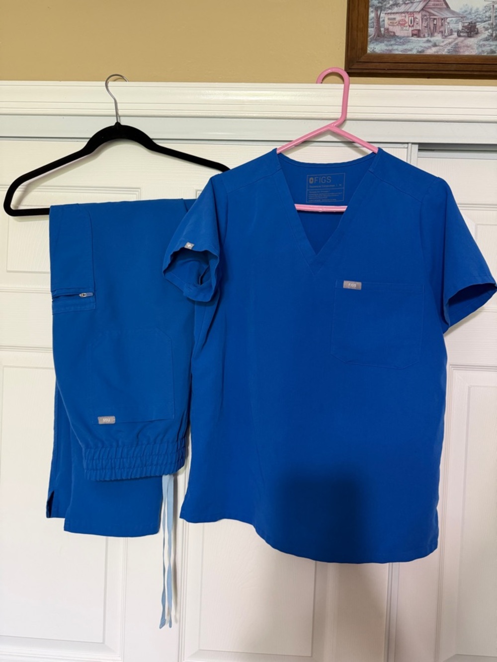 FIGS Royal Blue Scrub Set - Catarina top and Dowa pants